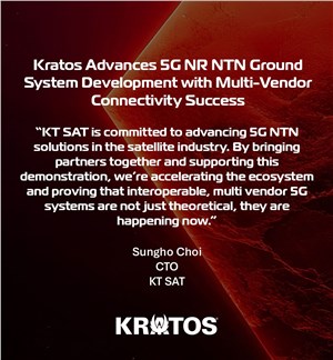 Kratos Advances 5G NR NTN Ground System Development with Multi-Vendor Connectivity Success