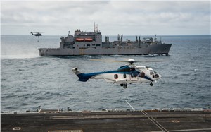 1st At-Sea Aircraft Carrier F135 Engine Power Module Proof-of-Concept Vertical Replenishment
