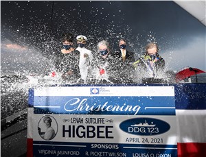 Huntington Ingalls Industries Christens&#160;Destroyer Lenah Sutcliffe Higbee (DDG 123)