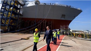 HRH Prince William Starts Construction on the UK&#39;s 3rd Type 26 Frigate for the Royal Navy