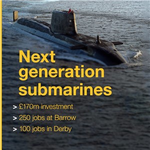 GBP170M Investment for the Next Generation of Royal Navy Submarines