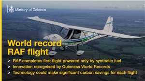 World Record RAF Flight Powered by Synthetic Fuel