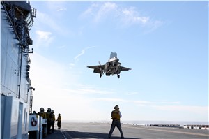 Tripoli Recovers F-35Bs for the First Time, Certifies for Fixed-Wing Operations