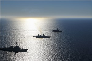Two US Navy Destroyers Conduct Maritime Interoperability Exercise with German Frigate in the Baltic Sea
