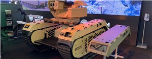 Milrem Robotics Exhibits the THeMIS Combat UGV with the Hornet RCWS at Eurosatory