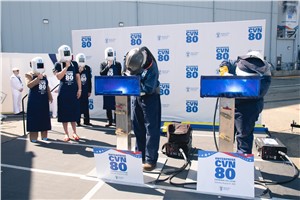 HII Ceremoniously Lays Keel Of Enterprise (CVN 80) Aircraft Carrier