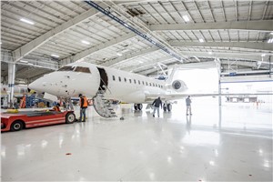 Bombardier Defense Celebrated the Arrival of a Global 6000 Aircraft in Wichita, Kansas