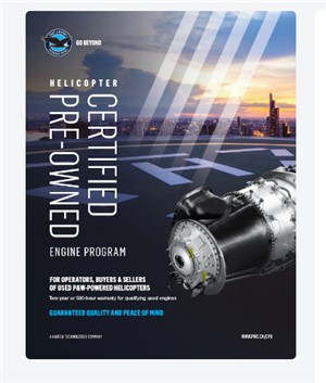 P&amp;WC Advances Certified Pre-Owned Engine Program, Signs New Agreement with Helicopter Distributor, Rotortrade