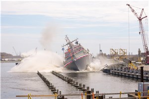 LCS 31 (USS Cleveland) Christened and Launched