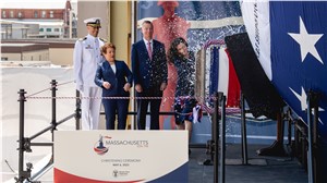 HII Christens Virginia-Class Attack Submarine Massachusetts (SSN 798)