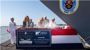 HII Christens Guided Missile Destroyer Ted Stevens (DDG 128)