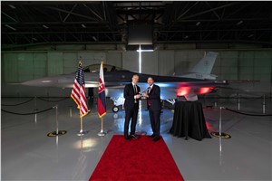 Lockheed Martin and Slovak Republic Minister of Defence Unveil Country&#39;s First F-16 Block 70 Aircraft