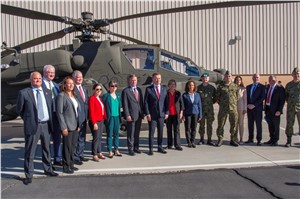 Poland Minister of Defense Visits Boeing Apache Site