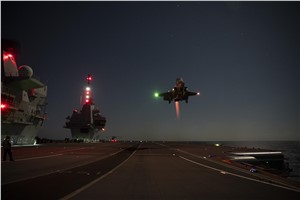 F-35 Test Team Performs 1st Night SRVL Aboard HMS Prince of Wales