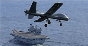 GA-ASI Demos Short Takeoff/Landing of UAS on UK Carrier