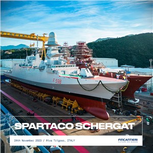 The Ninth Multipurpose Frigate &quot;Spartaco Schergat&quot; Launched