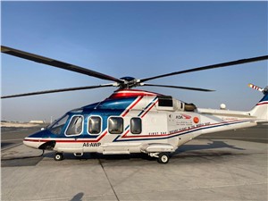 1st SAF-Powered Rotorcraft Flight in UAE and Middle East Set by Abu Dhabi Aviation&#39;s AW139 Commercial Helicopter