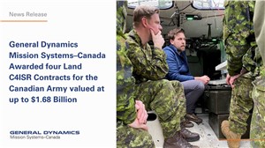 GDMS-Canada Awarded 4 Land C4ISR Contracts for the Canadian Army Valued at Up to CA$1.7Bn