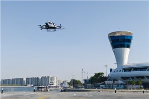 EHang Showcases EH216 Series and VT-30 Pilotless eVTOL Aircraft at DRIFTx , EH216-S Completes Debut Flight in Abu Dhabi