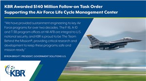 KBR Awarded $140M Follow-on Task Order Supporting the Air Force Life Cycle Management Center