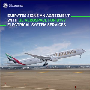 Emirates signs an agreement with GE Aerospace for B777 Electrical System Services