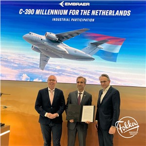 Embraer Defense and Security Chooses Fokker Services Group for C-390M Aircraft Modification Package