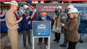 HII&#39;s Ingalls Shipbuilding Authenticates Keel of Destroyer Sam Nunn (DDG 133)