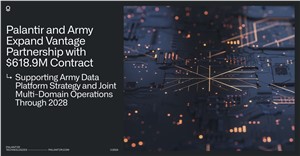 Palantir Expands Army Vantage Partnership with $618.9M Contract