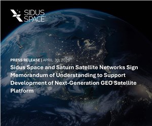 Sidus Space and Saturn Satellite Networks Sign MoU to Support Development of Next-Gen GEO Satellite Platform
