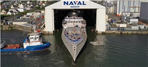 Launching of HS FORMION, 3rd FDI Frigate for the Hellenic Navy