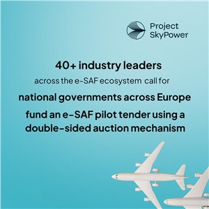 46 Companies Call for National Governments to Fund an e-SAF Pilot Tender Via Double-sided Auctions