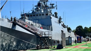 Rosoboronexport Hands Over Project 11356 Frigate Tamal, built at Yantar USC shipyard in Russia, to Indian Navy