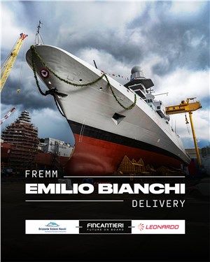 10th FREMM  Unit &quot;Emilio Bianchi&quot; Delivered to the Italian Navy
