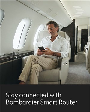 Bombardier Elevates In-Flight Connectivity with New Smart Router for Challenger and Global Aircraft