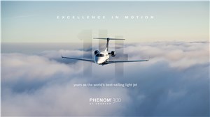 Phenom 300 Series Dominates Global Light Jet Market for 14 Consecutive Years