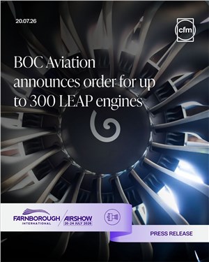 BOC Aviation Announces Order for Up to 300 LEAP Engines