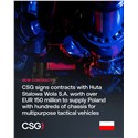 CSG Signs Contracts With HSW Worth Over EUR150M to Supply to Poland With Hundreds of Chassis for Multipurpose Tactical Vehicles
