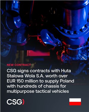 CSG Signs Contracts With HSW Worth Over EUR150M to Supply to Poland With Hundreds of Chassis for Multipurpose Tactical Vehicles