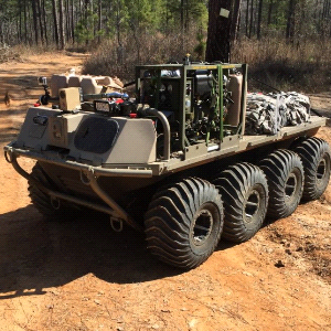 Fully-electric 8&#215;8 Multi-Utility Tactical Transport (MUTT) UGV 
